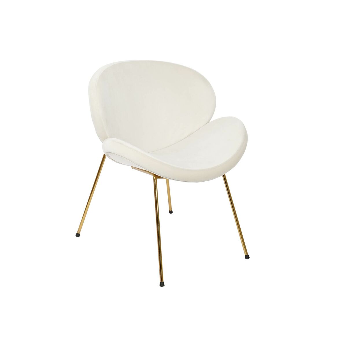Foam White Chair with Golden Metal Legs (63 x 57 x 73 cm)