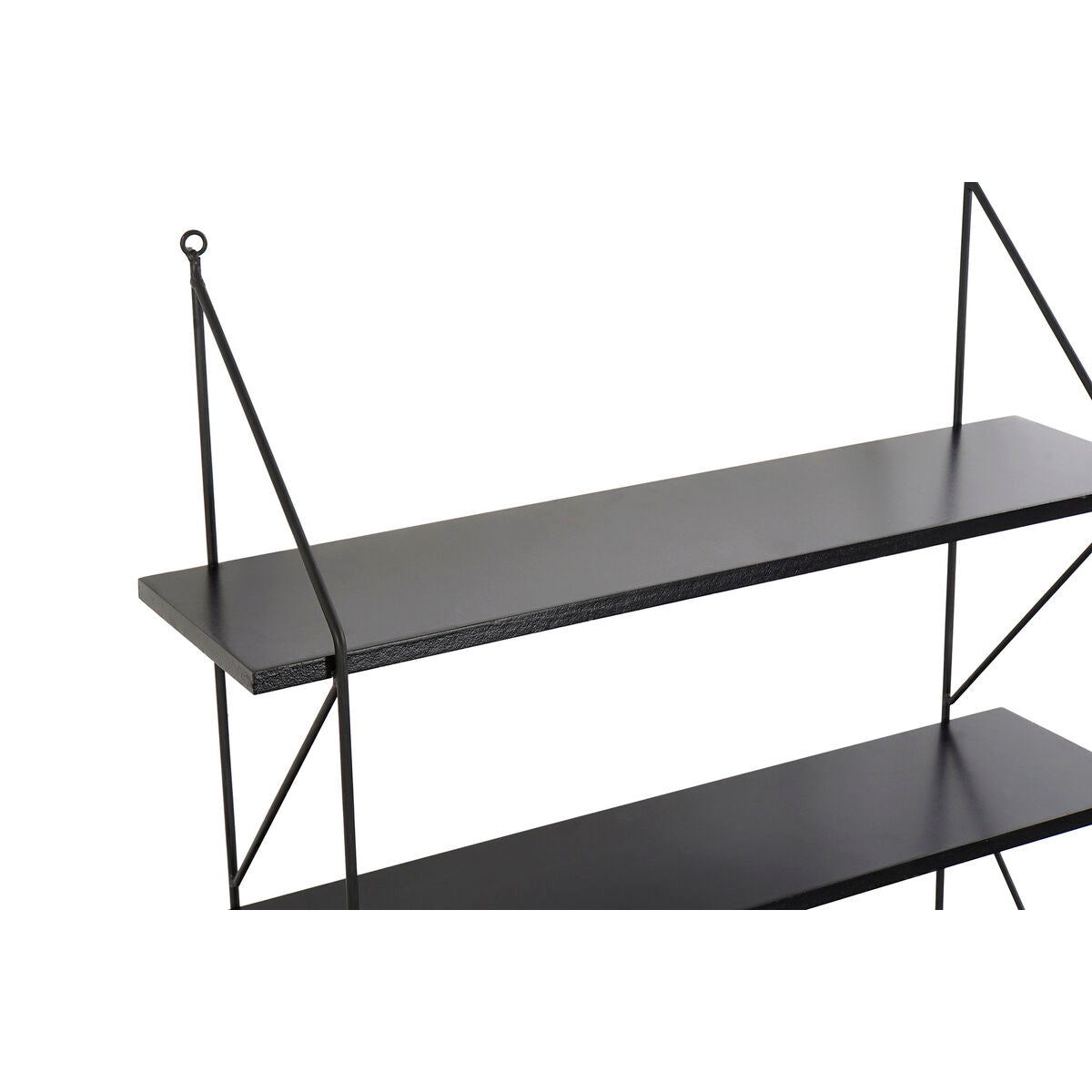 Shelving Unit in Wood and Black Metal Structure (60 x 16 x 123 cm)