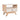 Table de Chevet en Bois de Manguier avec Tiroir Blanc (55 x 35 x 45 cm)