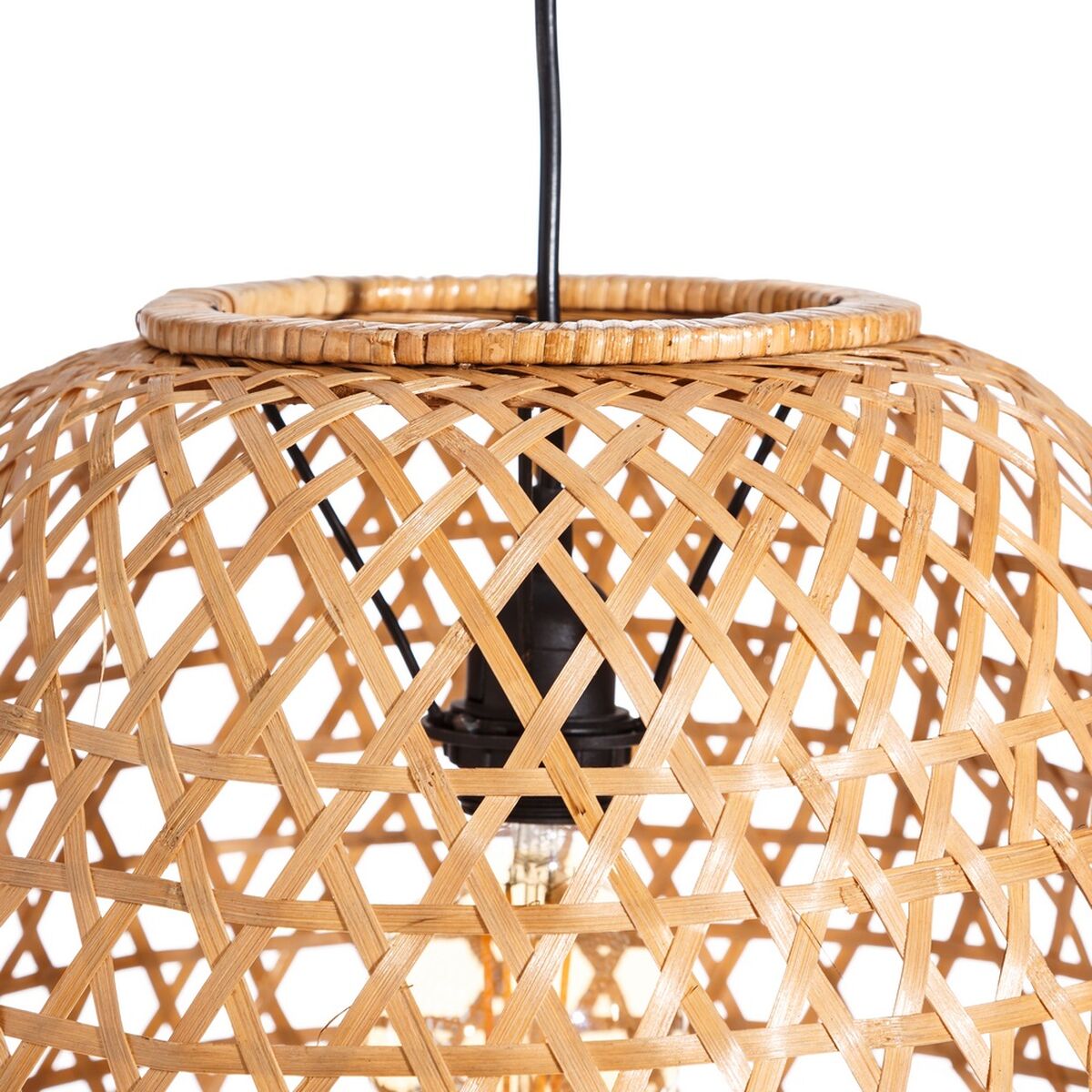 Ceiling Light in Bamboo (42 x 42 x 42 cm) (2 Units)