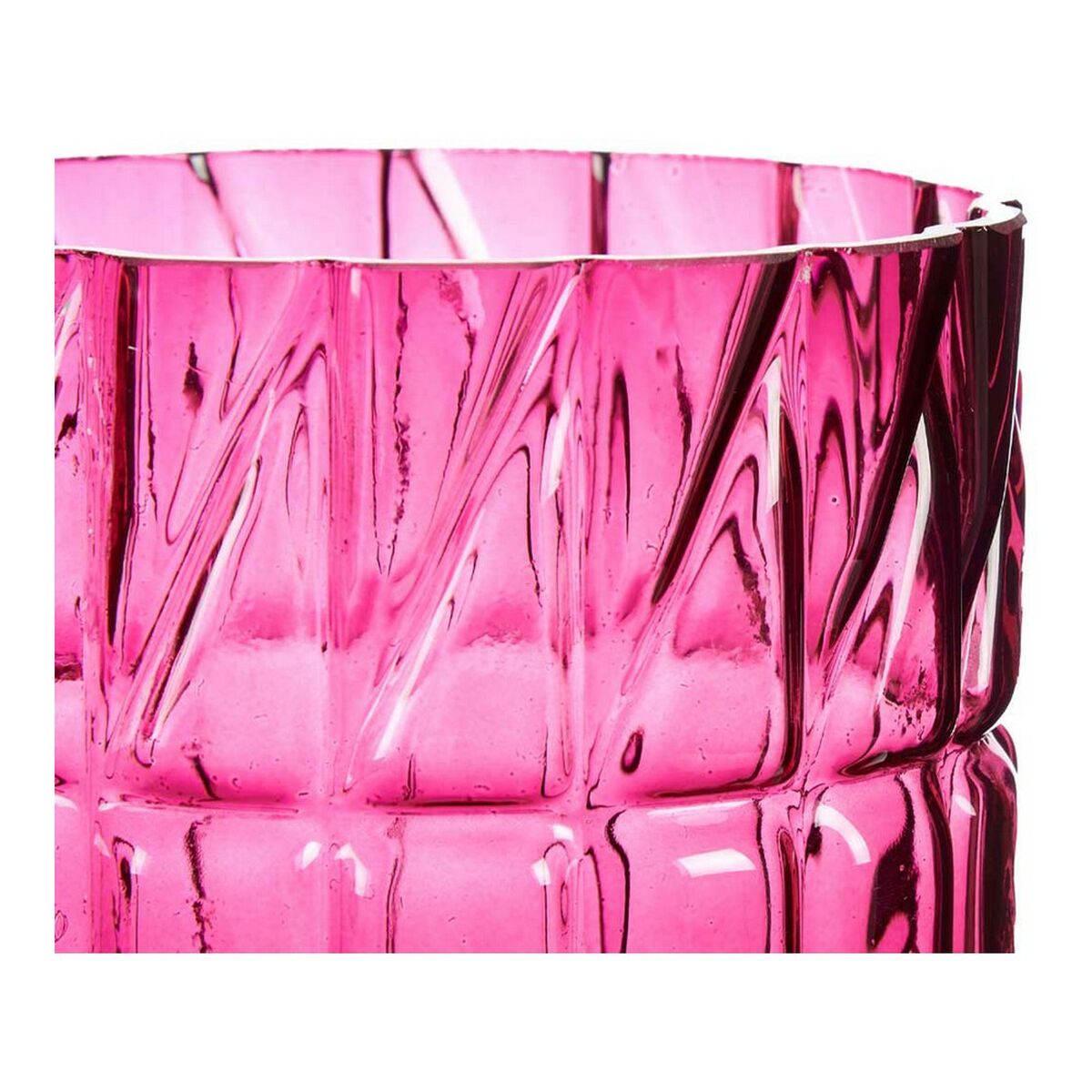 Pink Vase in Glass (13 x 26,5 x 13 cm)