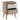 Natural White Bedside Table with Geometric Drawer (40 x 30 x 55 cm)