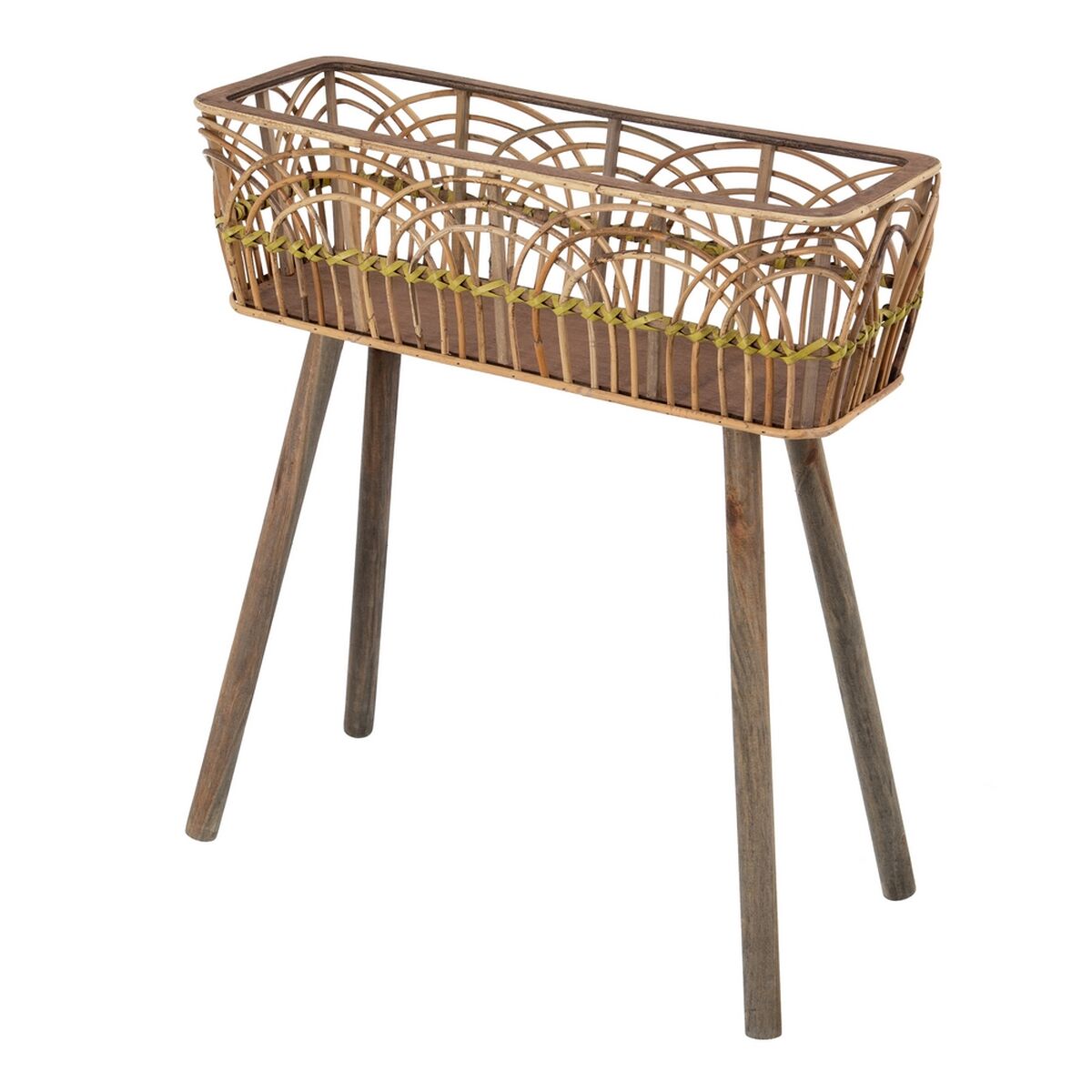 Planter in Wood Bamboo (60 x 21 x 68 cm)