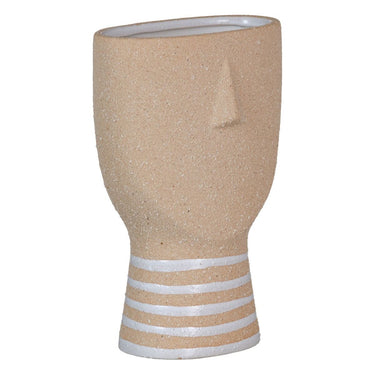 Pflanzgefäß aus Keramik, natürlich (14 x 9 x 21,5 cm)
