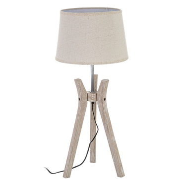 Lámpara de mesa con soporte de madera (30 x 30 x 69 cm)