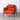 Orange Armchair with Black Metal Legs (76,5 x 70 x 74 cm)