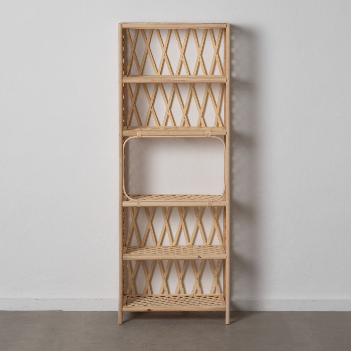 Shelving Unit in Bamboo and Rattan (64 x 34,5 x 171 cm)