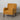 Senffarbener Sessel mit Holzbeinen (70 x 82 x 88 cm)