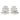 Set Tazze con Piattino Multicolor in Porcellana (6 Pezzi)