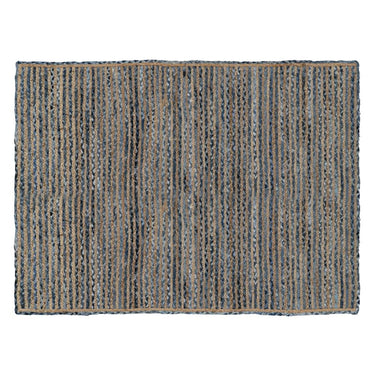 Blue Rug in Natural Cotton and Jute (290 x 200 cm)