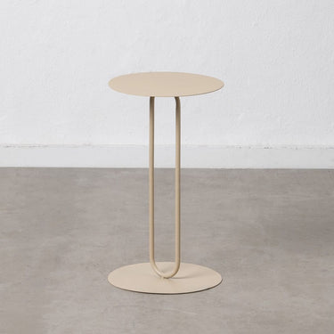 Cream Side table in metal (30,5 x 30,5 x 53 cm)