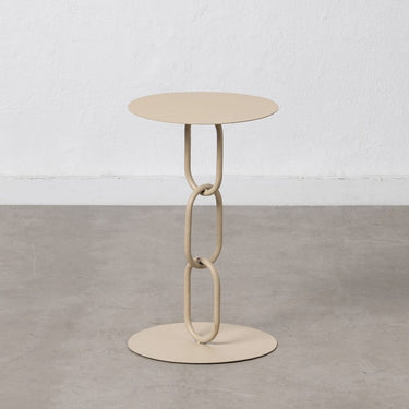 Cream Side table in metal (30,5 x 30,5 x 50 cm)