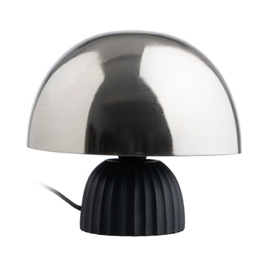 Lámpara de mesa en Metal Negro Plata (24 x 24 x 22 cm)
