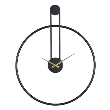 Reloj de pared de metal negro (50 x 5 x 62 cm)