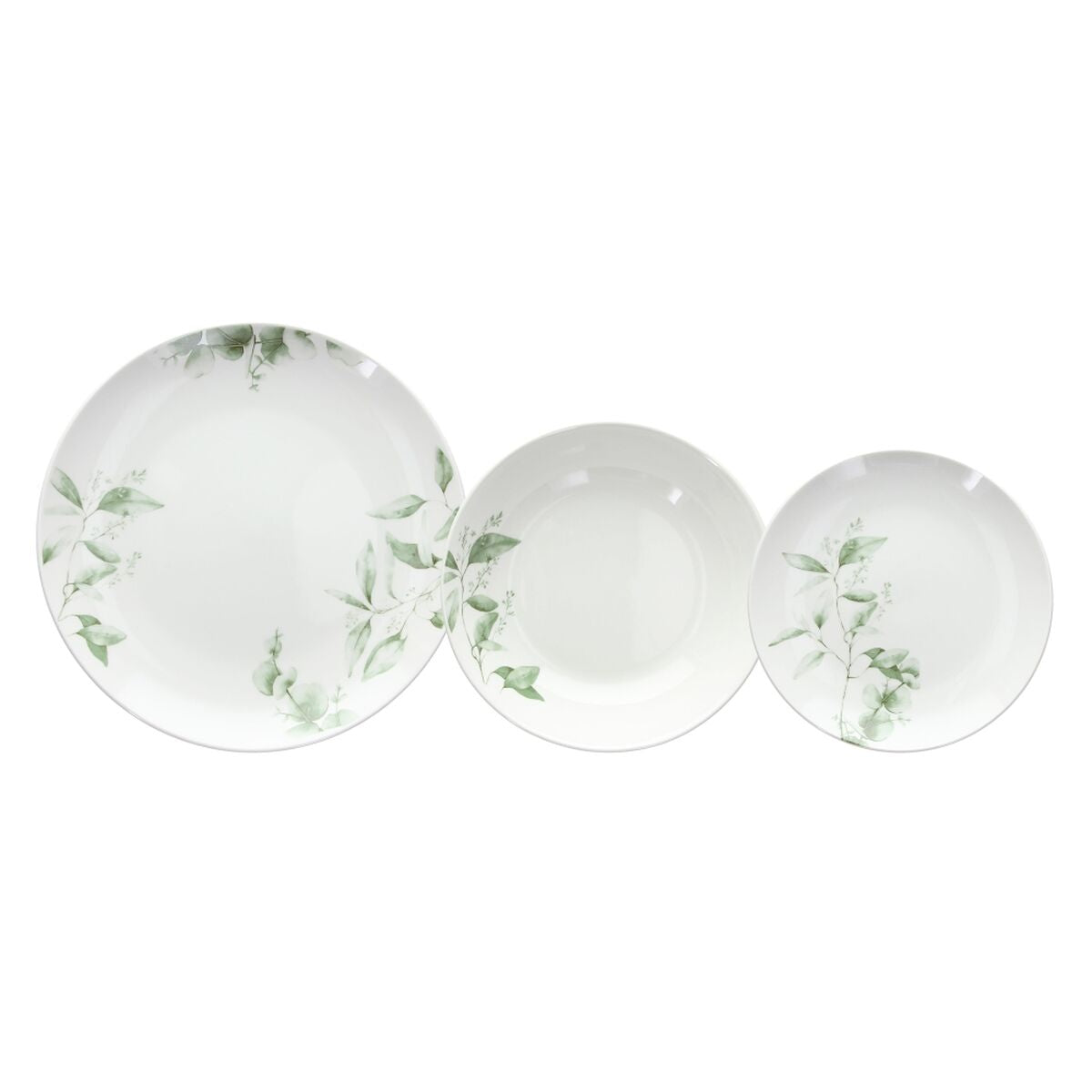 Tableware Set Porcelain Greenery (18 Pieces)