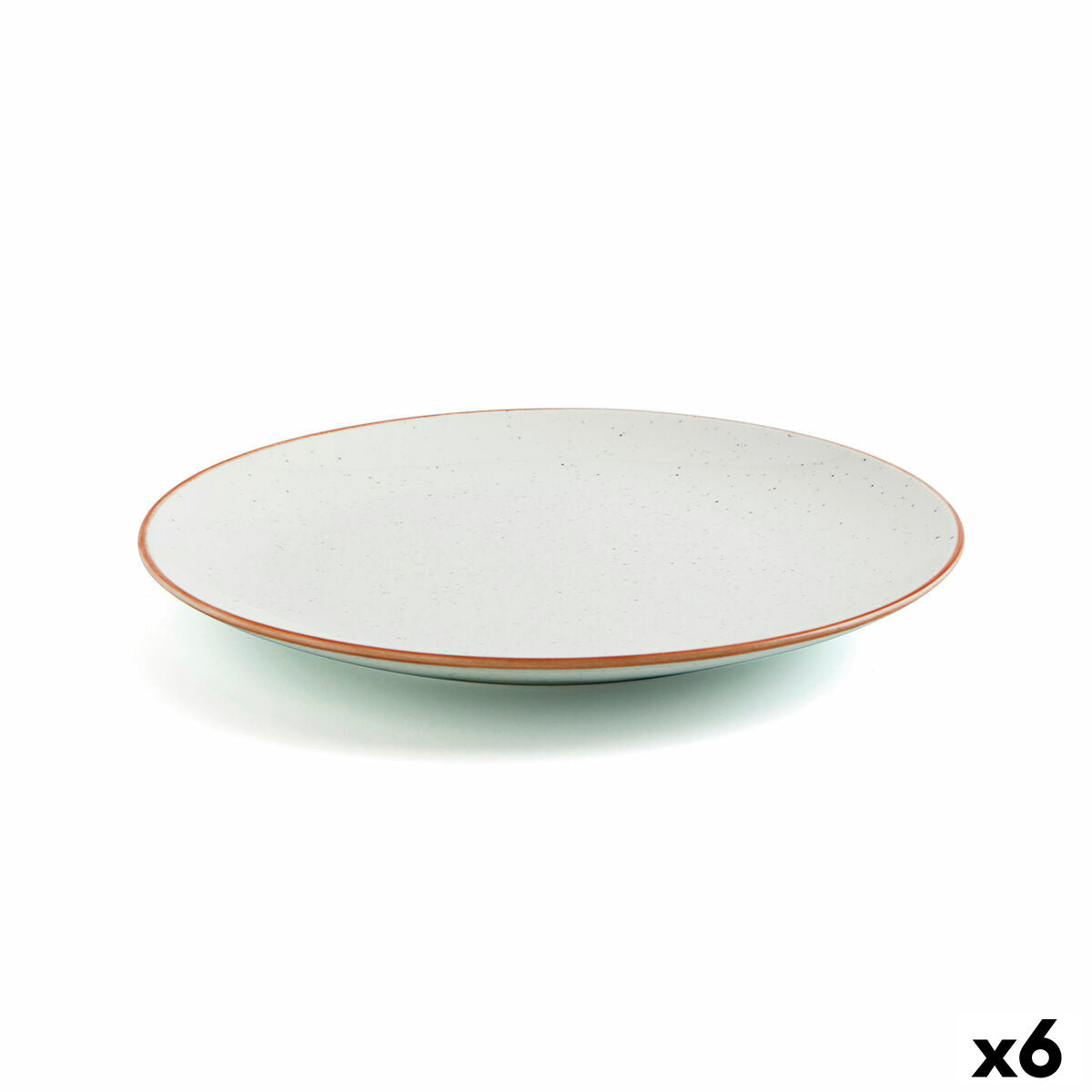 Beige Flat plate in Ceramic (Ø 24 cm) (6 Units)