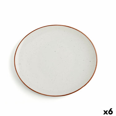 Assiette Plate Céramique Beige (30 x 27 cm) (6 Utés)