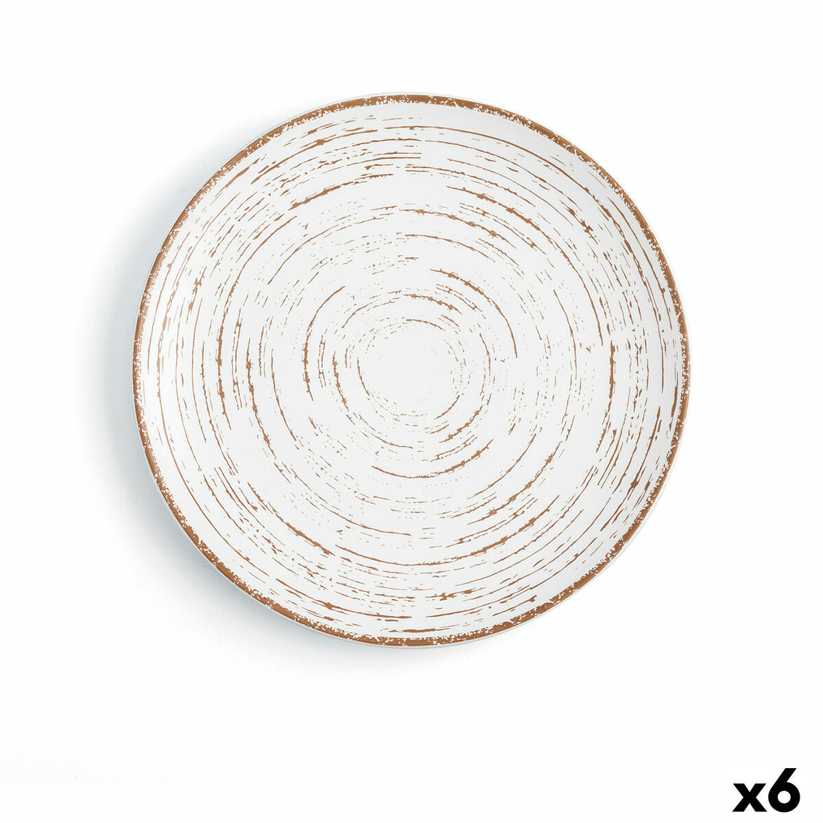 Flat plate Ceramic Bicoloured (24 cm) (6 Units)