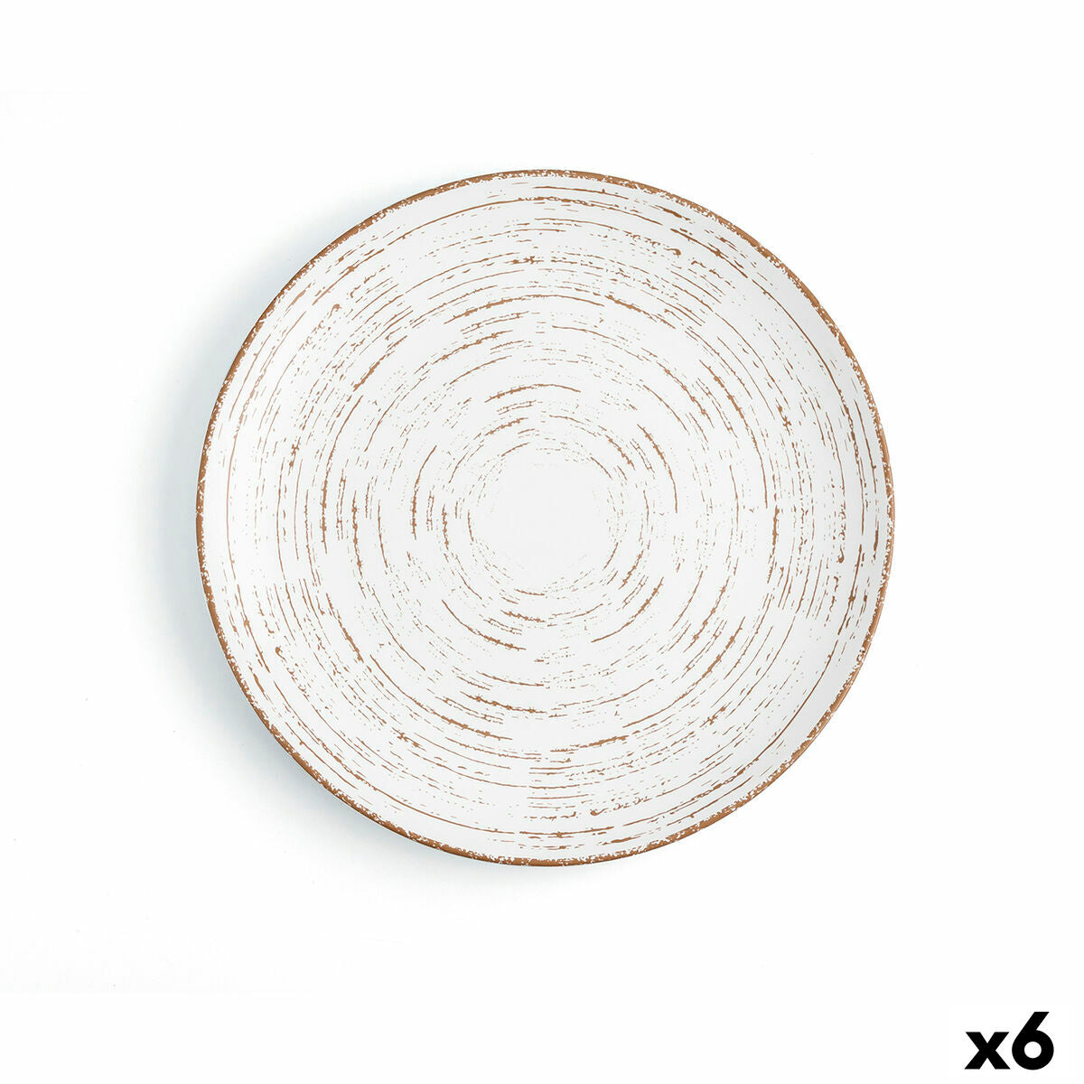 Flat plate Ceramic Bicoloured (Ø 27 cm) (6 Units)