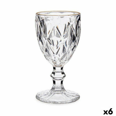 Wineglass Vidro Dourado Transparente 6 Unidades (245 ml)