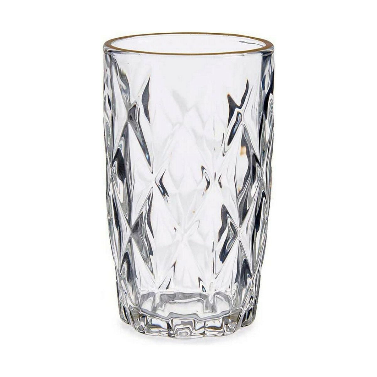 Transparent Glass with Golden Finish (340 ml)