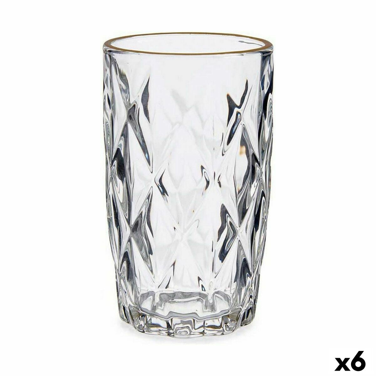 Transparent Glass with Golden Finish (340 ml)