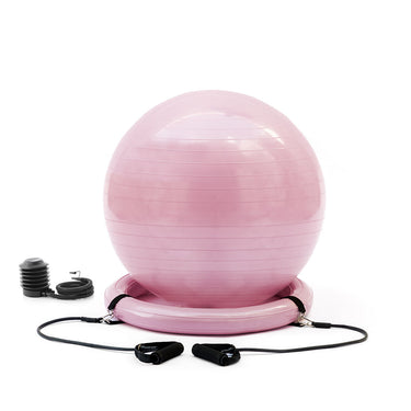 Yoga Ball with Stability Ring and Resistance Bands