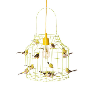 hanging lamp birds yellow